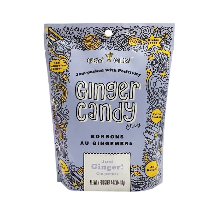 Barefood Gem Gem Chewy Ginger Candy - Original (Large) 1 Barefood Gem Gem Chewy Ginger Candy - Original (Large)