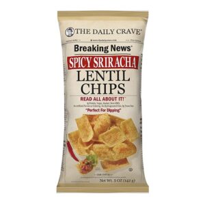 The Daily Crave Lentil Chips Spicy Sriracha