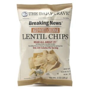 The Daily Crave Lentil Chips Aged White Cheddar [Small]