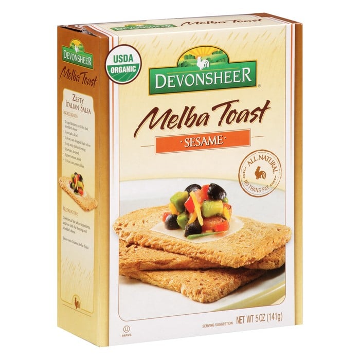 Devon Devon. Melba Toast Organic - Sesame