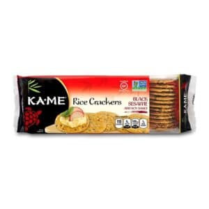 KA-ME Rice Crackers - Black Sesame & Soy Sauce