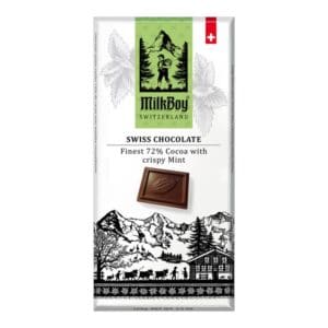 Milkboy Swiss 72% Dark Chocolate with crispy Mint