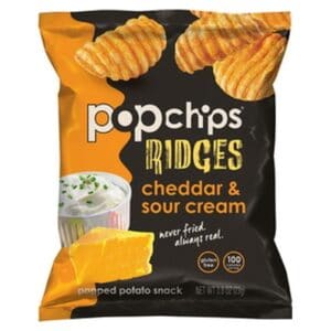 Popchips Potato Ridges Small Cheddar & Sour Cream