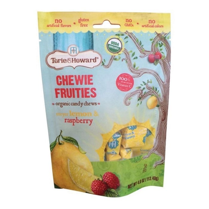 Torie & Howard Org Torie & Howard Org. Fruit Chew Candy - Lemon & Raspberry Bag