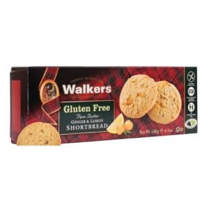 Walkers Gluten Free Ginger & Lemon Shortbread(